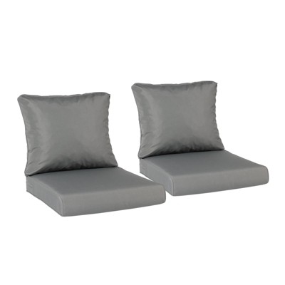 Aoodor Outdoor Chair Cushions Set Water Resistant Outdoor Deep Seat Cushions with Handle and Adjustable Straps