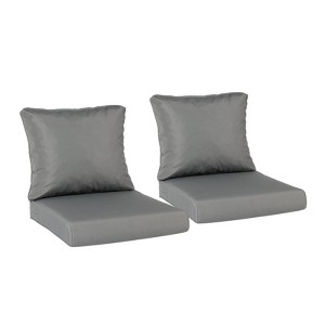 Aoodor Outdoor Chair Cushions Set Water Resistant Outdoor Deep Seat Cushions with Handle and Adjustable Straps - 1 of 4