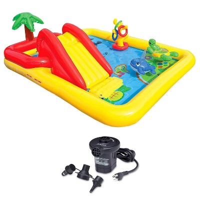 Intex Inflatable Ocean Play Kids Kiddie Pool & Ac Electric Air