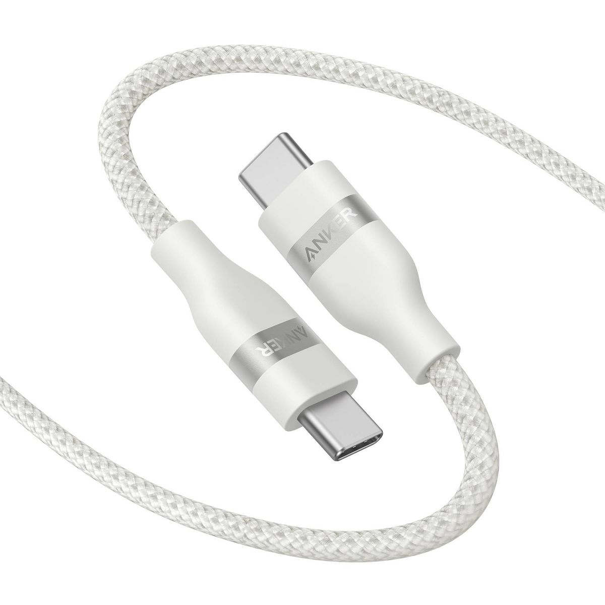 Anker 3' 100% PCR-Braided Ultra Soft USB-C to USB-C Cable - White