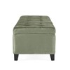 CAVINAS Velvet Storage Ottoman Bench, Button-Tufted Lift-Top Ottoman Foot Rest, Entryway Padded Footstool for Living Room, Upholstered Bedroom Bench - 2 of 4