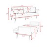 NicBex Couches for Living Room Upholstered Armchair Sofa Modern Design Accent Sofa with Storage Ottoman and Cup Holders - 4 of 4