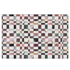 Ninola Design Watercolor Checker Company Is Coming Rug - Deny Designs - 1 of 4