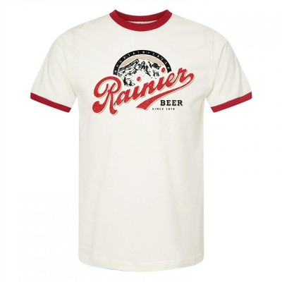Mens Rainier Beer Mountain Fresh Ringer T-Shirt
