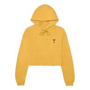 Dalix Espresso Martini Embroidered Hoodie Fleece Long Sleeve Cropped Sweatshirt Pullover Womens - 1 of 4