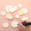 Unique Bargains DIY Craft Wood Burning Painting Hanging Ornaments 4.3 x 3.5 Inch 50 Pcs - 4 of 4