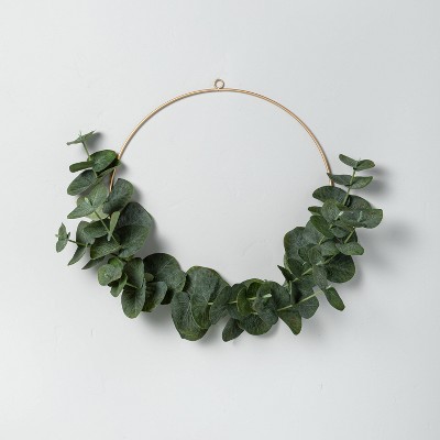 Photo 1 of 14 Faux Eucalyptus Wire Wreath - Hearth  Hand with Magnolia