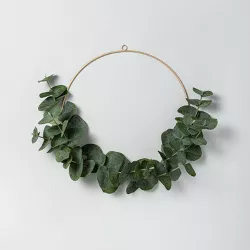14" Faux Eucalyptus Wire Wreath - Hearth & Hand™ with Magnolia