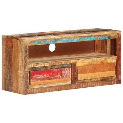 vidaXL TV Stand 34.6 in.x11.8 in.x15.7 in. Solid Wood Reclaimed