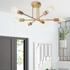 Rennnsan Veloura 18"W 6-Light Sputnik Industrial Dimmable Semi Flush Mount - 2 of 4