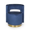 Cardan Modern Glam Round Open Back Velvet Swivel Club Chair - Christopher Knight Home - 2 of 4