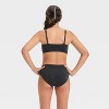 Girls' Seaside Shine Solid Bikini Set - art class™ Black - image 2 of 3