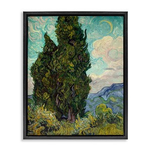 Stupell Industries Van Gogh Cypress Landscape Floating Frame Canvas Art - 1 of 4