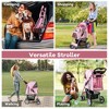 Tangkula Petsjoy Folding Pet Stroller 4-Wheel Pet Travel Carrier w/Storage Basket - 4 of 4