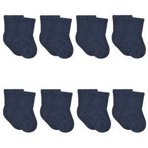 Gerber Baby Wiggle-Proof™ Jersey Crew Socks- 8-Pack - 1 of 4