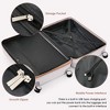 YONWAY 3 Piece Luggage Set, with Spinner Wheels & Cup Holder, ABS Hardshell Suitcase Sets, 20/24/28 Inch - 2 of 4