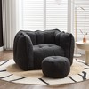 Sapphtopaz Bean Bag Chair with High Resilient Foam, Lazy Sofa with Footstool, Bean Bag Chairs for Adults and Kids, Lounge Chair for Living Room - 3 of 4