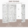 NicBex 67.00" H Room Divider Modern Folding Privacy Screen with Wood Legs for Home & Office - 4 of 4