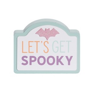 Transpac MDF Let's Get Spooky Block Freestanding Tabletop Sign Halloween Decoration Multicolor Wood Indoor Gift - 1 of 1