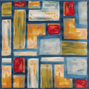Unique Loom    Outdoor Modern Cubed Area Rug - 1 of 4