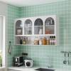 47.25" Four-door Glass Wall Cabinet Storage, Wall-mounted,Suitable for Kitchen, Living Room - 3 of 4