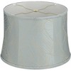 Springcrest 14" Top x 16" Bottom x 11" High x 11" Slant Print Lamp Shade Replacement Medium Espada Blue Drum Tropical Softback Washer Harp Finial - 4 of 4