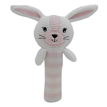 Living Textiles Baby Huggable Knit Rattle - Lucy Bunny