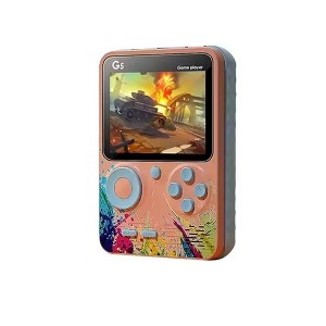 Built-in 500 Retro Games G5 Mini Retro Video Game Console with 3.0 Inch Full-color Screen, Orange - 1 of 4