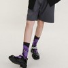 Anna-Kaci Women's 3-Pair Floral Pattern Crew Socks with Scalloped Cuff and Allover Knit Design for Everyday Style - 4 of 4