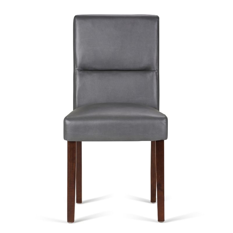 Set of 2 Seymour Parson Dining Chair Faux Leather Stone Gray - WyndenHall, 4 of 11