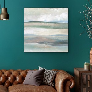 35" x 35" Terra Stratus by Nan Unframed Wall Canvas - Masterpiece Art Gallery: Modern Abstract Landscape, XL Artwork - 1 of 4