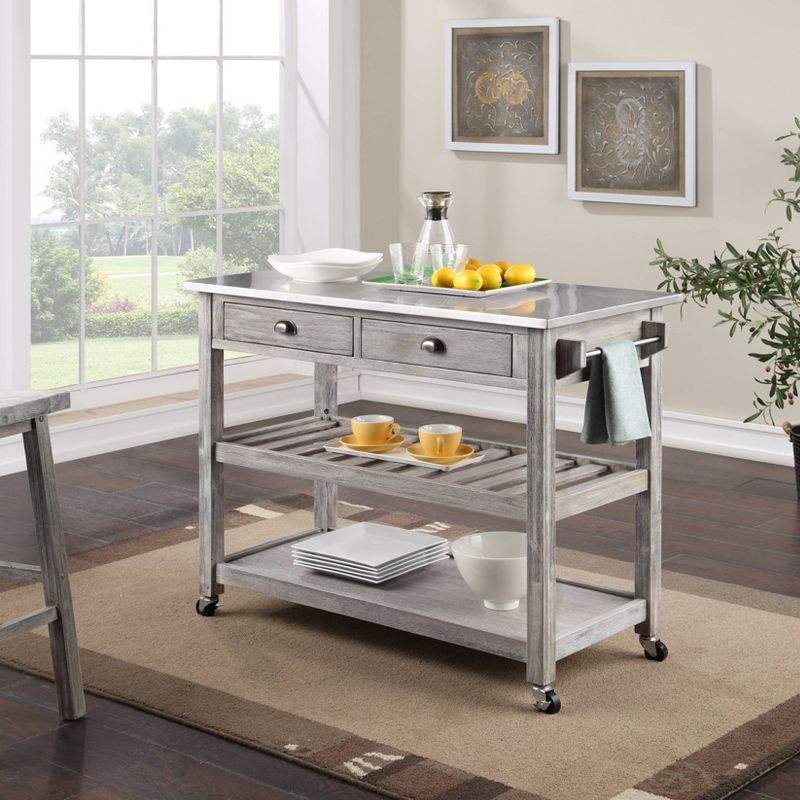 Sonoma Kitchen Cart with Stainless Steel Top  - Boraam, 6 of 12