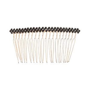 Unique Bargains Women's Durable Rhinestones Hair Comb Insertion Tool Black 1 Pc - 1 of 3
