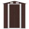 vidaXL Garden Shed Dark brown Galvanized steel Large Garden Shed - 3 of 4