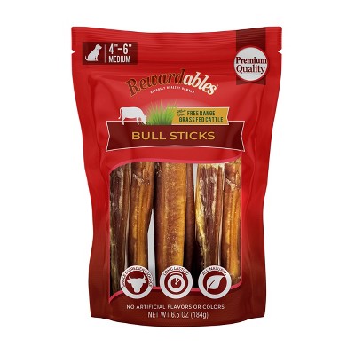 Rewardables 4 To 6 Bull Stick Beef Flavored Dog Treat 6.5oz Target