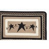 Earth Rugs Primitive Stars Black Oblong Patch Tread, 20"x30" Handcrafted Wool Blend, Rustic Farmhouse Rectangle Accent - 2 of 3