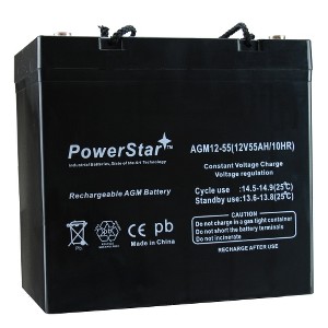PowerStar 12V 55 AH Deep Cycle Battery - Replaces UB12550 and PS-12550 - 1 of 1