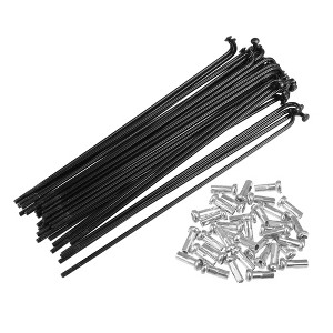 Unique Bargains 14G J Bend Bicycle Steel Spokes 36Pcs - 1 of 4