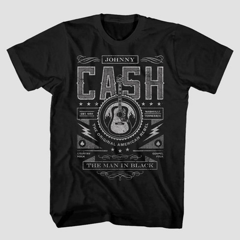 Men s Merch Traffic Johnny Cash Short Sleeve Crewneck T shirt Black Target