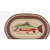 Earth Rugs Trout Oval Patch Rug, 20"x30", Rustic Braided Jute with Fish Design - 3 of 3
