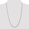 Black Bow Jewelry 3mm, 14k White Gold, Flat Figaro Chain Necklace - 2 of 4