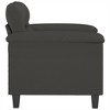 vidaXL Sofa Chair Dark Gray Microfiber fabric Single seating Modern - 3 of 4