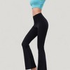Anna-Kaci Active Women's High Waist Flare Yoga Pants with Seam Detailing - 3 of 4