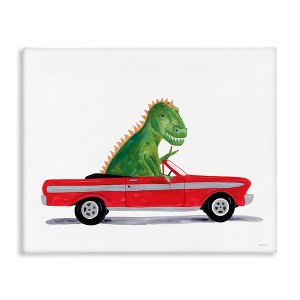 Stupell Industries Dinosaur Monster Sports Car Canvas Art, 40" x 30" - 1 of 4