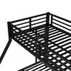 TopComfy Beds Metal Bunk Bed Twin XL over Twin XL Floor Bunk Bed Frame Heavy Duty Bunk Bed Bedroom Furniture for Bedroom, Black, 63"*64.6"*103.18" - 4 of 4