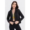 Spruce Fashion Women's Leisure Fleece Zip-up Hoodie Jacket - 3 of 4