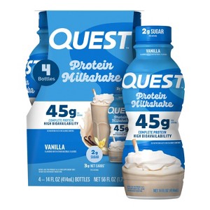 Quest Nutrition Ready to Drink High Protein Milkshake - Vanilla - 56 fl oz/4ct - 1 of 4
