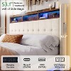 AMERLIFE Bed Frame 53.1"H with Lift Storage, Headboard Storage & RGB LED - 4 of 4