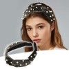Unique Bargains Women's Bling Twisted Faux Pearl Velvet Headband Hairband Accessories 1.2 Inch Wide 1 Pc - 2 of 4