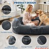 Human Dog Bed for Adult Large Gaint Shared Bed for People Pets, Washable Faux Fur Removable Nap Bed Bean Bag w/Handle Side Pocket - 3 of 4